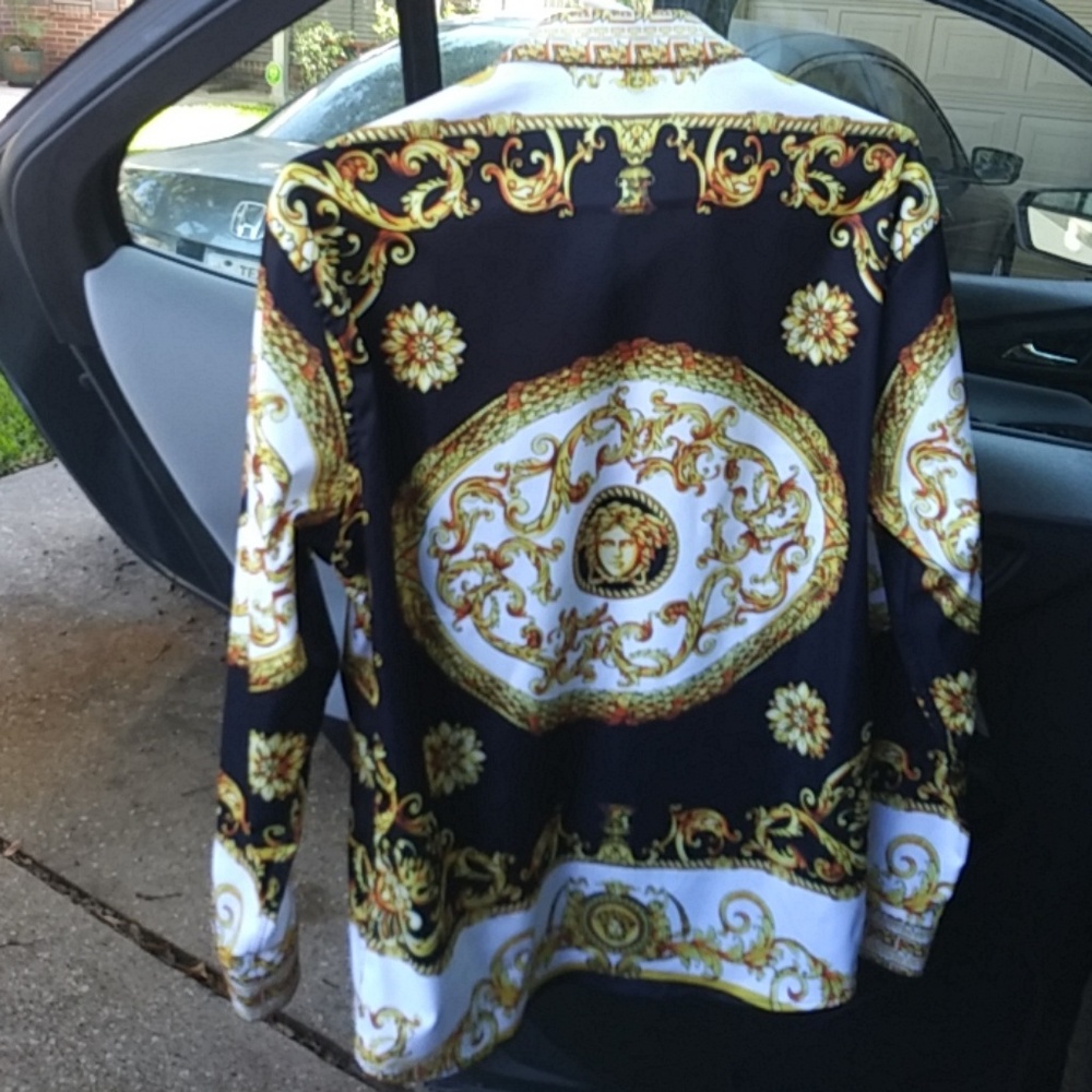 New mens versace button down shirt
